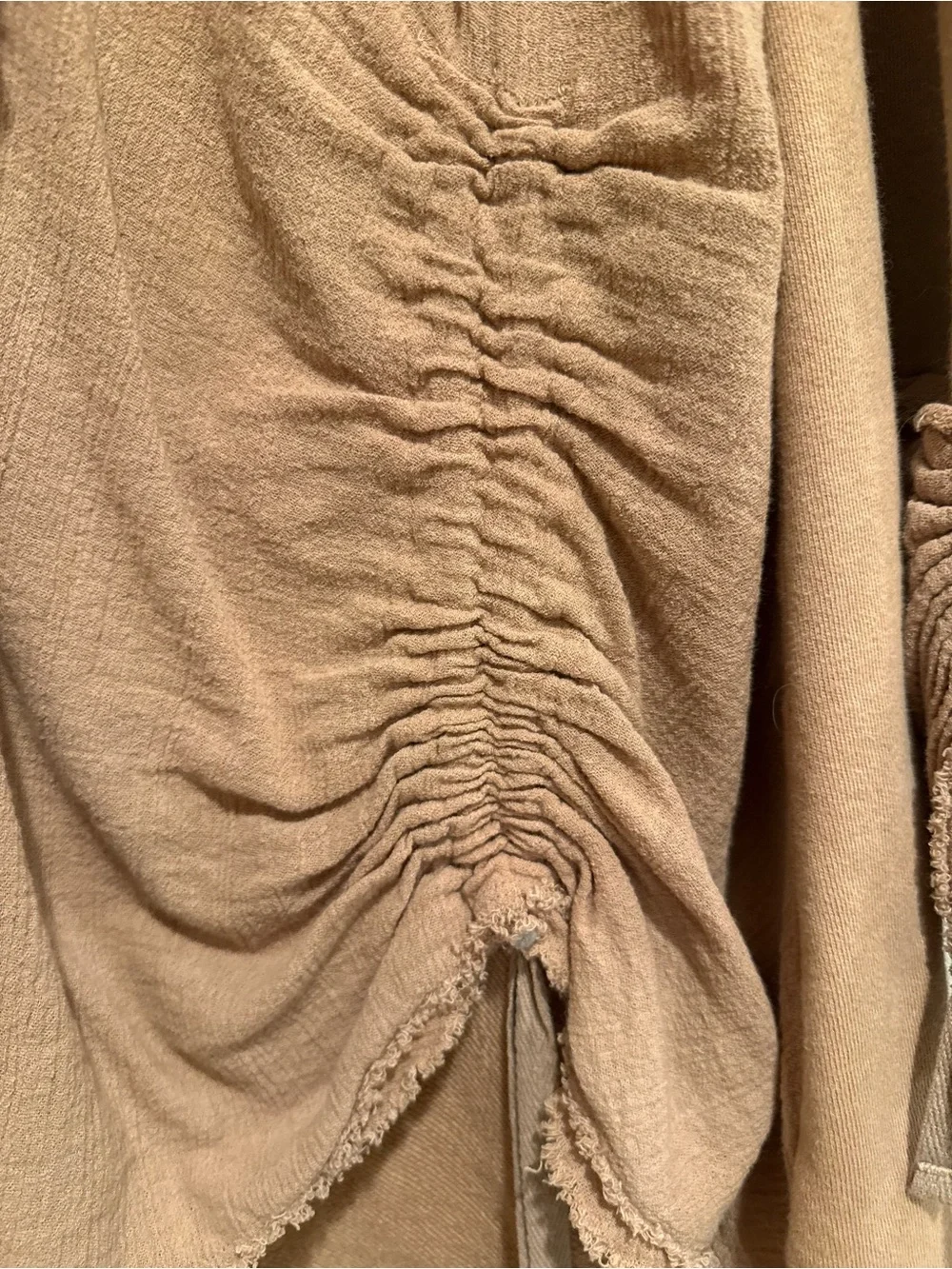 Free People Moon Dust - Get Your Gauze Cardi Ruched Sleeve Open-Front Cardigan-